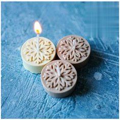 Силиконовая форма для свечей "Палетка со снежинками"/молд для свечи/силиконовая форма для мыла Molds.Sever