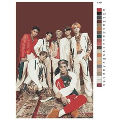 Картина по номерам Y-367 "NCT группа" 60x90 Brushes Paints