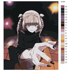 Картина по номерам W-503 "Аниме - Песнь ночных Сов. Надзуна Нанакуса" 40х50 Brushes Paints