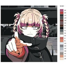 Картина по номерам W-501 "Аниме - Песнь ночных Сов. Надзуна Нанакуса" 40х40 Brushes Paints