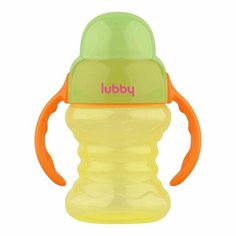 Lubby Поильник-непроливайка с ручками и мягким силиконовым носиком (жёлтый) 150мл 6+