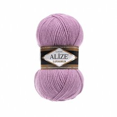 Пряжа ALIZE LanaGold, 49% шерсть, 51% акрил, 500 гр, 240 м, пепельно-сиреневая (LANA. GOLD.505)