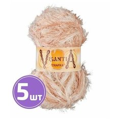 Пряжа VISANTIA TRAFKA (1127), белый/бежевый/коричневый, 5 шт. по 100 г