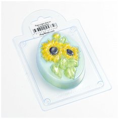 Подсолнухи форма из толстого пластика для литья: мыла, шоколада, гипса Any Molds
