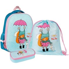 Ранец для девочки OfficeSpace "ArtSpace School Friend", Sweet Friends, 39х30х18 см, пенал, мешок для обуви (Uni_17777)