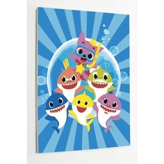 Картина по номерам на стену "Бейби Шарк Baby Shark" Раскрасим сами