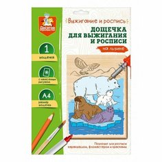 Доска для выжигания и росписи 1 шт. «На льдине» А4 (конверт) Десятое королевство