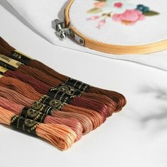 Набор ниток мулине «Цветик-Семицветик», 10 ± 1 м, 7 шт, цвет коричневый спектр ПРЯДИЛЬНО НИТОЧНЫЙ КОМБИНАТ ИМЕНИ С.М. КИРОВА