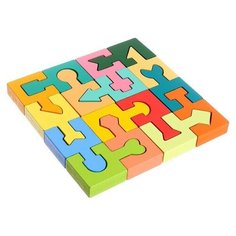 Детский развивающий конструктор Собери по частям 16х16х1,5 см Нет бренда