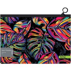 Папка-конверт на молнии Berlingo Neon Paradise (А4, 180мкм, пластик) с рисунком (ZBn_A4081), 12шт.