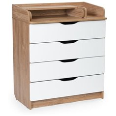 Пеленальный комод Bebizaro Famous, 4 ящика, oak kanzas