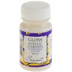 Лак акриловый глянцевый, на водной основе 100 мл, "Сонет" Невская палитра