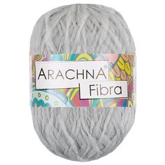 Пряжа для вязания спицами, крючком Arachna Fibra классическая средняя, 100% полиэфир цвет 12 светло-серый, 10 шт. по 50 г 200 м