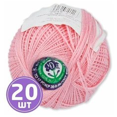 Пряжа для вязания Gamma, Гамма Ирис классическая тонкая, хлопок 100%, цвет 1006 (025) розовый, 150 м, 20 шт по 25 г