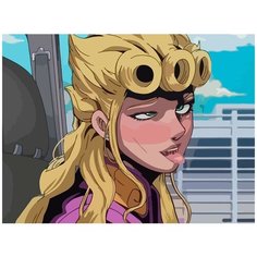 Картина по номерам на холсте аниме ахегао JoJo Джорно Джованна - 6697 Г 30x40