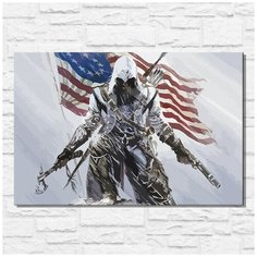 Картина по номерам на холсте игра Assassins Creed 3 - 11557 Г 60x40