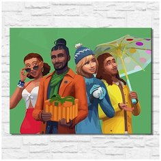 Картина по номерам на холсте игра The Sims 4 - 11633 Г 30x40
