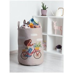 Корзина для игрушек JoyArty "Девушка с покупками" 35x50 см