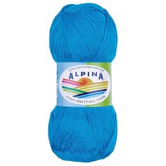 Пряжа детская Alpina Альпина VIVEN классическая тонкая бамбук 100%, цвет №04 Ярко-голубой 405 м 10 шт по 50 г