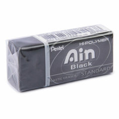 Pentel Ластик Hi-Polymer. Ain Black Eraser 43.4 х 17.4 х 11.8 мм 48 шт. ZEAH06AT