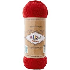 Пряжа Superwash Artisan Alize - 1 моток (100 грамм, 420 м), цвет 056 красный