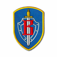 Нашивка ( Шеврон / Патч / Patch ) Тактическая Вымпел Василек (Черный / На липучке) Atributica