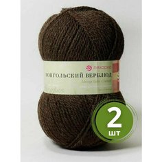 Пряжа Пехорка Монгольский Верблюд - 2 мотка Цвет: 251 коричневый 50% верблюжья шерсть, 50% акрил высокообъемный 100г 300м
