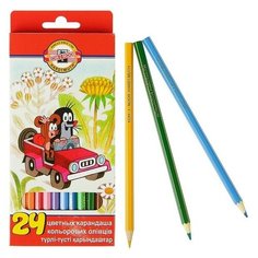 Карандаши ТероПром 749510 "Крот", 24 цвета Koh I Noor