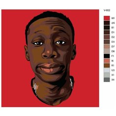 Картина по номерам V-602 "Новая школа. Хаби Лейм (Khaby Lame)", 80x80 см Brushes Paints