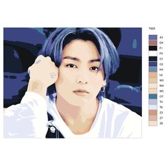 Картина по номерам Т620 60x80 "Чон Чонгук (Jung Jungkook), участник группы BTS (БТС)" Brushes Paints