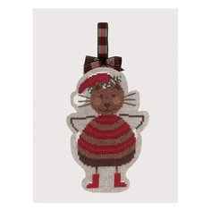 Le Bonheur des Dames Набор для вышивания Christmas Cat Stripes 8 x 13 см, 2737