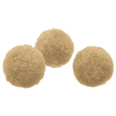 Помпоны для декорирования, творчества и рукоделия 50 мм бежевые, 10 шт. Китай