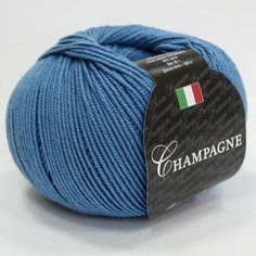 Пряжа SEAM Шампань (Сеам), яр. голубой - 012, 75% экстра мериносовая шерсть, 25% шелк, 2 мотка, 50 г, 165 м.