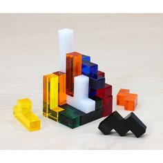 Пентамино объёмное (17 деталей), цветной акрил, тетрис пазл, головоломка Правильные игры