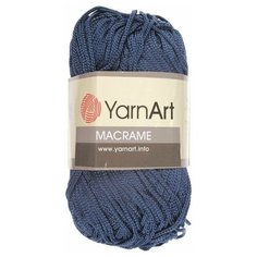 Пряжа YarnArt "Macrame" 90 г, 130 м 100% полиэстер 162 Синий 3 шт