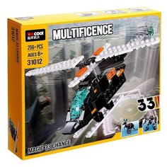 Конструктор блочный "Вертолет", 33 варианта сборки, 256 деталей, DECOOL Jisi Bricks (Decool)