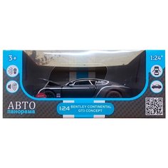 Машинка металлическая ТМ Автопанорама Bentley Continental GT3, М1:24, свободный ход колес, черный, JB1251565