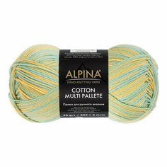 Пряжа ALPINA "COTTON MULTI PALLETE" 10 шт. в упак. цвет №05 голубой-желтый-мятный (COTTON MULTI PALLETE-05)