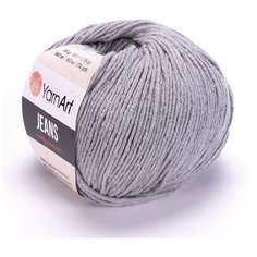 Пряжа YarnArt Jeans, 2шт, (46 серый), 55 % хлопок, 45 % акрил, 50 г, 160 м