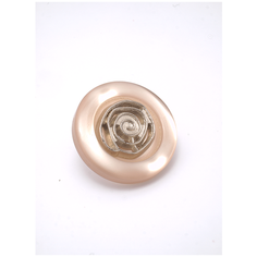 Пуговицы на ножке, 18 мм, бежевые со вставкой, 6 шт. в упаковке. Для женской и детской одежды. Для шитья и рукоделия.