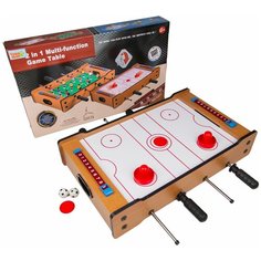 Настольная игра 2 в 1 (аэрохоккей+футбол) детский, поле 48,5*28,5 см, 2371, 601645 Zhorya