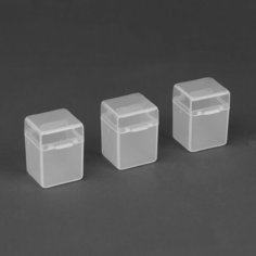 Контейнеры для хранения мелочей, 2,5 × 2,3 × 3,4 см, 3 шт, цвет прозрачный Арт Узор