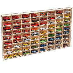 Полка для машинок Hot Wheels 72 ячейки для 1:64. В сборе, горизонтальная Fs Masters