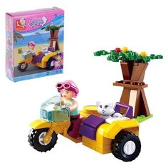 Конструктор Розовая Мечта «Пляжный мотоцикл», 67 деталей Sluban