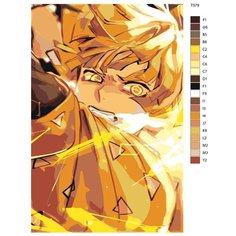 Картина по номерам Т579 "Зеницу Агацума. Клинок рассекающий демонов" 60x90 Brushes Paints