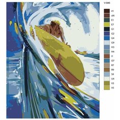 Картина по номерам V-946 "Серфинг. Управляя волнами", 40x50 см Brushes Paints