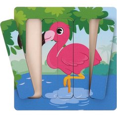 Развивающие деревянные пазлы для малышей Транспорт Фламинго Mapacha