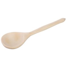 LHL6101 Деревянная ложка полубаская столовая, без росписи, фрезерная, Хохлома