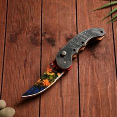 Сувенир деревянный Ножик автоматический раскладной разноцветный Denco Store
