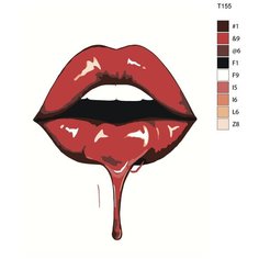 Картина по номерам Т155 "Сладкие губы", 60x80 см Brushes Paints